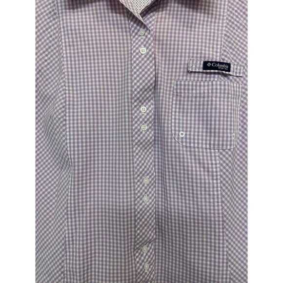 Columbia PFG Dress Large Sleeveless Super Bonehead Lilac Purple Plaid Gorpcore - Picture 10 of 16